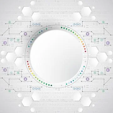 Vector abstract background technology concept. Ilustração Stock