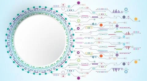 Vector abstract background technology concept. Ilustração Stock