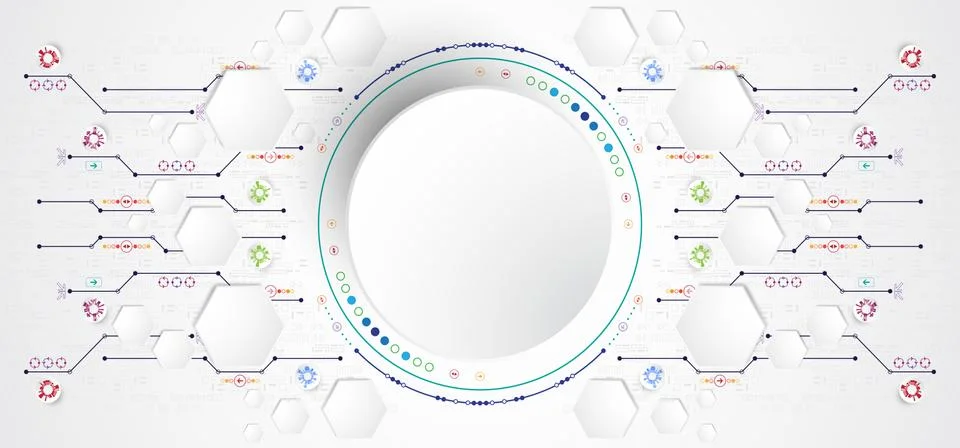 Vector abstract background technology concept. Stock Illustration