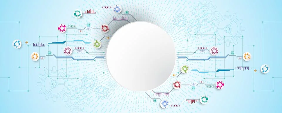Vector abstract background technology concept. Stock Illustration