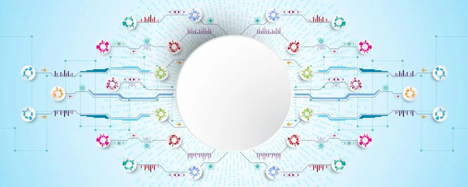 Vector abstract background technology concept. Illustrazione stock