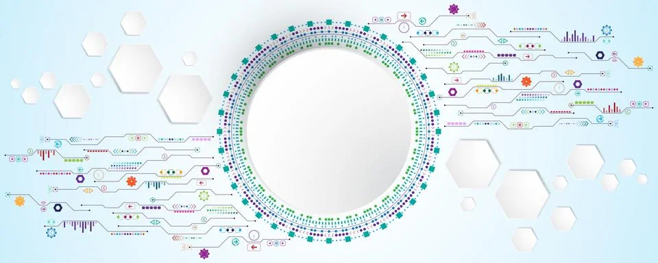 Vector abstract background technology concept. Stock Illustration