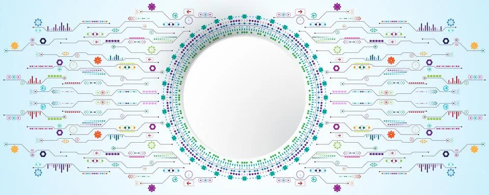 Vector abstract background technology concept. Stock Illustration