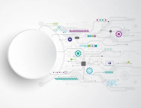 Vector abstract background technology concept. 스톡 일러스트