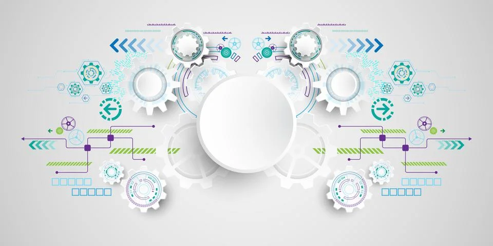 Vector abstract background technology concept. Stock Illustration