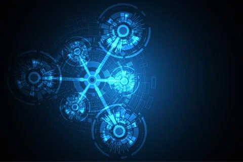 Vector abstract background technology concept. Illustrazione stock