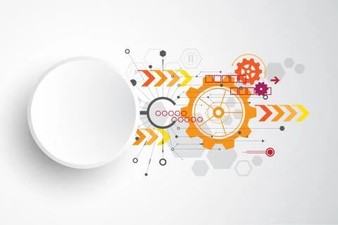 Vector abstract background technology concept. Stock Illustration