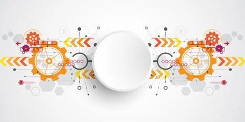 Vector abstract background technology concept. Stock Illustration