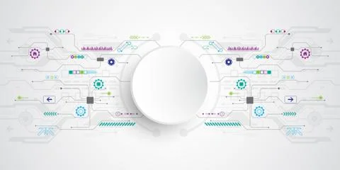 Vector abstract background technology concept. Stockillustratie