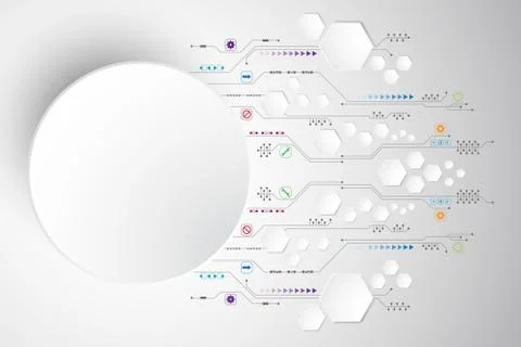 Vector abstract background technology concept. Stock Illustration