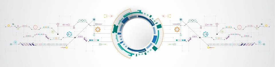 Vector abstract background technology concept. Ilustração Stock