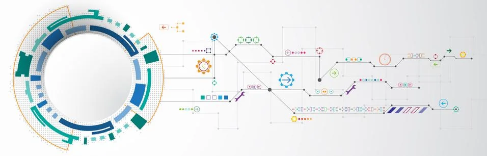 Vector abstract background technology concept. Stock Illustration