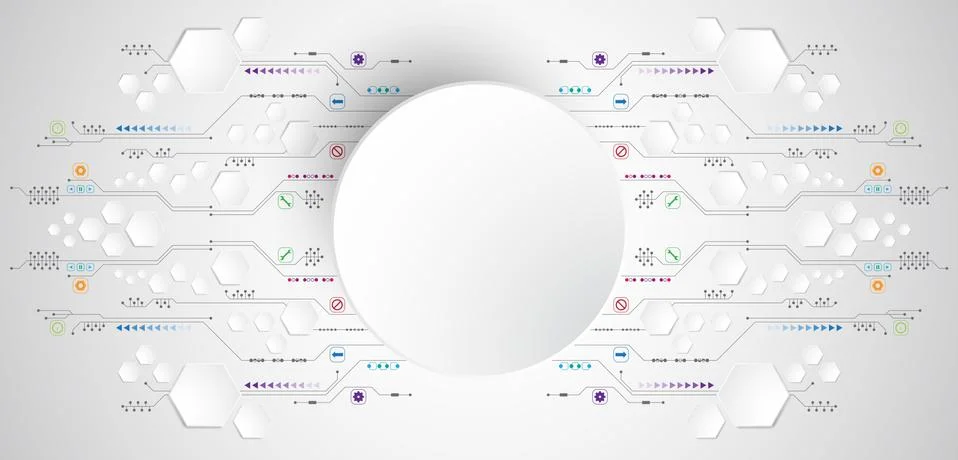 Vector abstract background technology concept. Stock Illustration