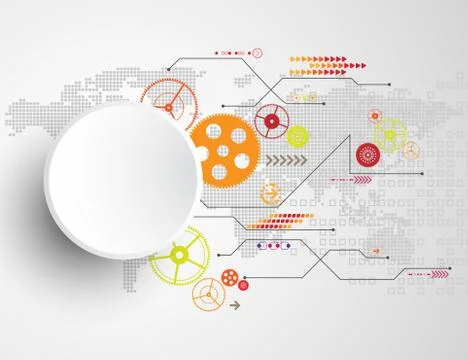 Vector abstract background technology concept. Stock Illustration