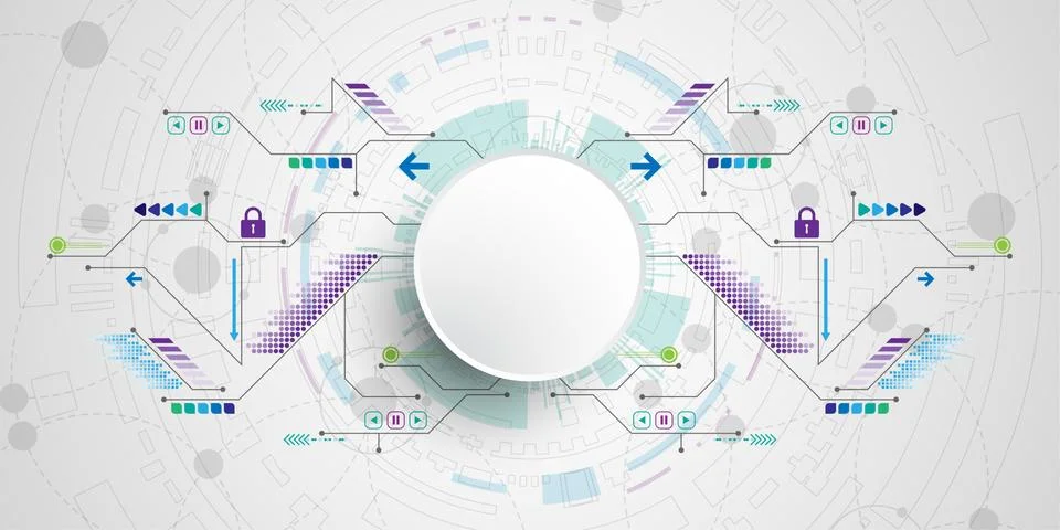 Vector abstract background technology concept. Stock Illustration