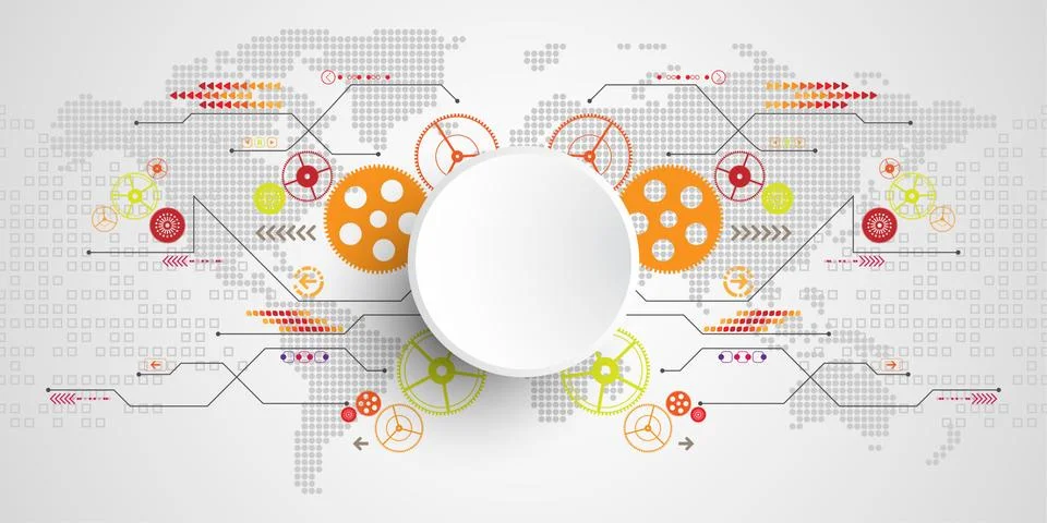 Vector abstract background technology concept. Stock Illustration