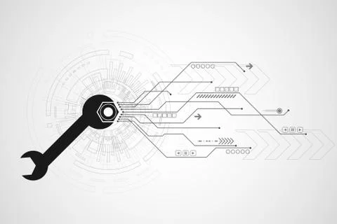 Vector abstract background technology concept. Stock Illustration