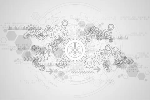 Vector abstract background technology concept. Stock Illustration