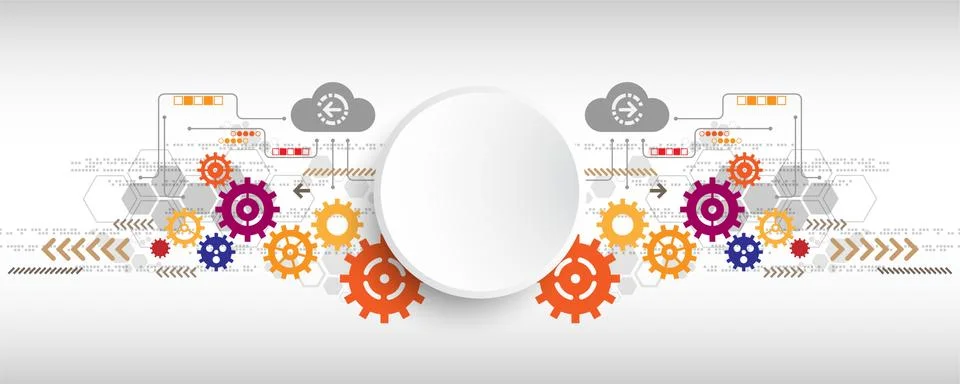 Vector abstract background technology concept. Stock Illustration