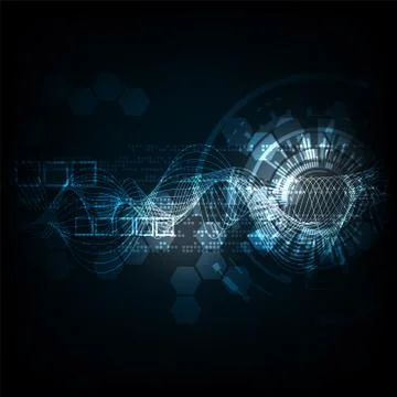 Vector abstract background technology concept. Stock Illustration