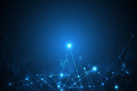 Vector abstract background technology data network. Stock Illustration