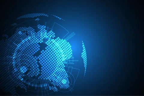 Vector abstract background technology digital world. Stock Illustration