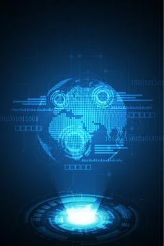 Vector abstract background technology digital world. Stock Illustration