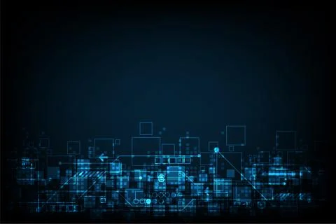 Vector abstract background technology digital design. Stock Illustration