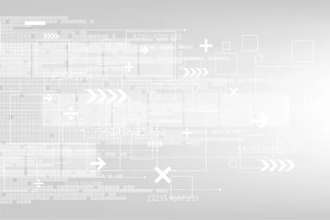 Vector abstract background technology in digital concept on a gray background. Stock Illustration