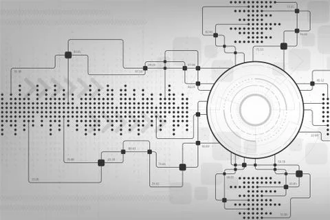 Vector abstract background technology electronic circuit design. Stock Illustration