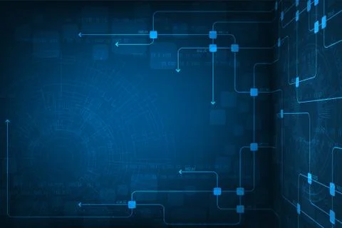 Vector abstract background technology electronic circuit design. Stock-Illustration