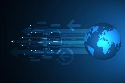 Vector abstract background technology of the future world. Ilustração Stock