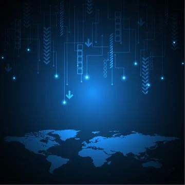 Vector abstract background technology of the future. Stock Illustration