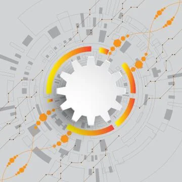 Vector abstract background technology gear concept. Stock Illustration