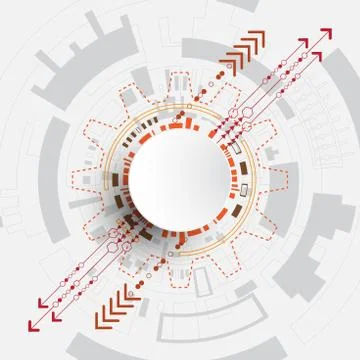 Vector abstract background technology gear concept. Stock Illustration