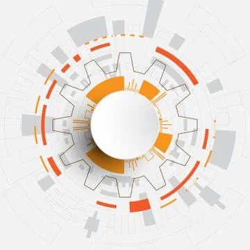 Vector abstract background technology gear concept. Stock-Illustration