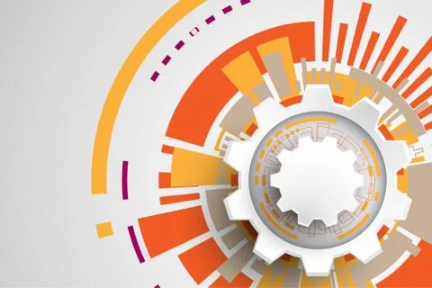 Vector abstract background technology gear concept. Stock Illustration