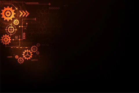 Vector abstract background technology gear concept. Stockillustratie