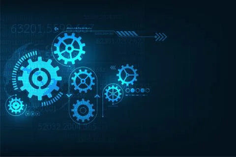 Vector abstract background technology gear concept. Stock Illustration