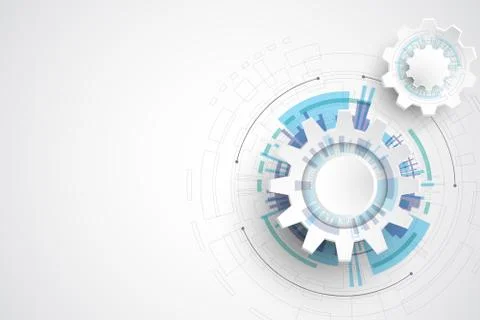 Vector abstract background technology gears concept. Stock Illustration