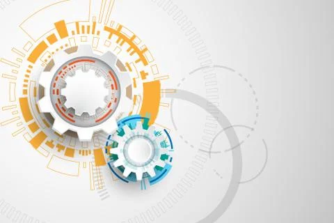 Vector abstract background technology gears concept. Stock Illustration