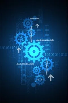 Vector abstract background technology gears concept. Stockillustratie