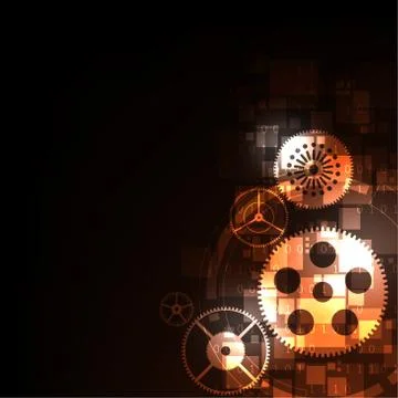 Vector abstract background technology gears concept. Stock Illustration