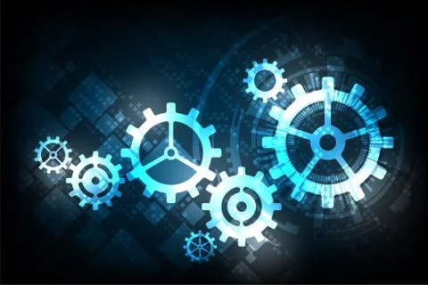 Vector abstract background technology gears concept. Stock-Illustration