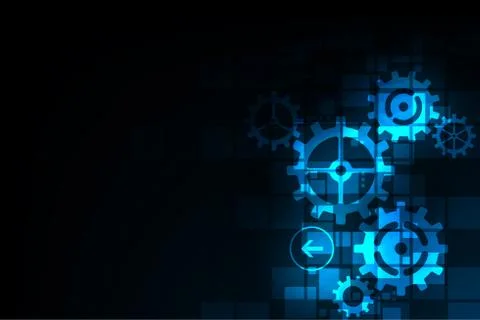 Vector abstract background technology gears concept. Stock Illustration