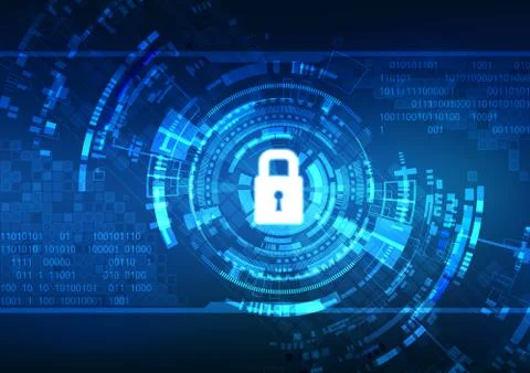 Vector abstract background technology illustration communication data securit Stock Illustration