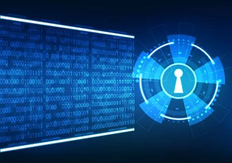 Vector abstract background technology illustration communication data securit Stock Illustration