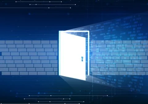 Vector abstract background technology illustration communication data securit Stock Illustration