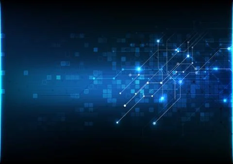 Vector abstract background technology illustration communication data securit Stock Illustration