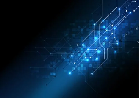 Vector abstract background technology illustration communication data securit Stock Illustration